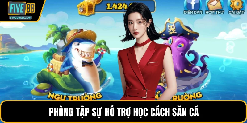 Phòng tập sự hỗ trợ học cách săn cá